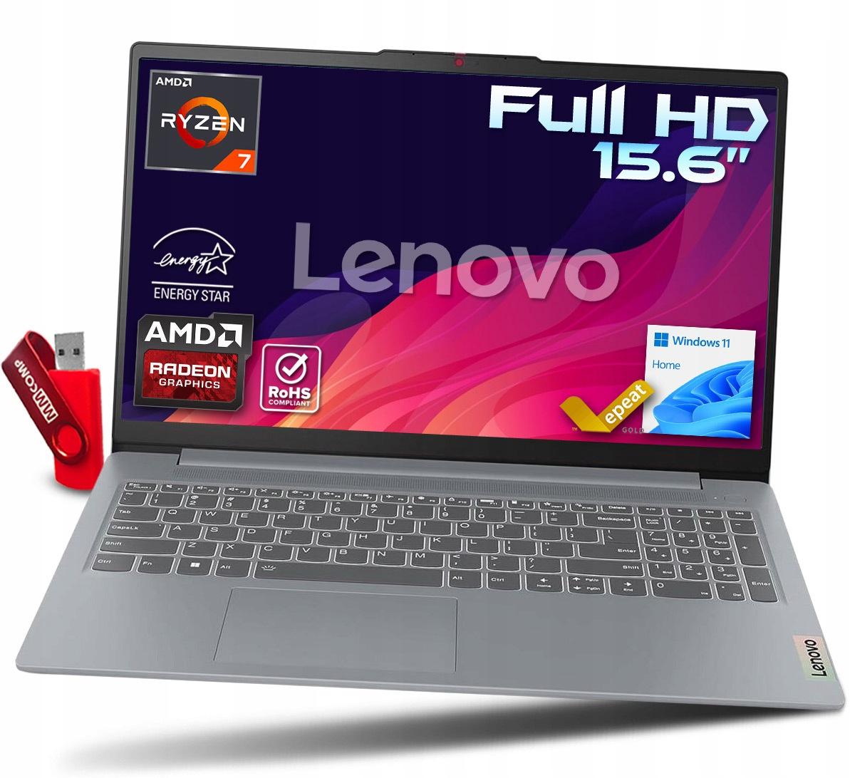 Laptop Lenovo IdeaPad Slim 3 AMD Ryzen 7 5825U 16GB 512GB SSD FHD TN W11