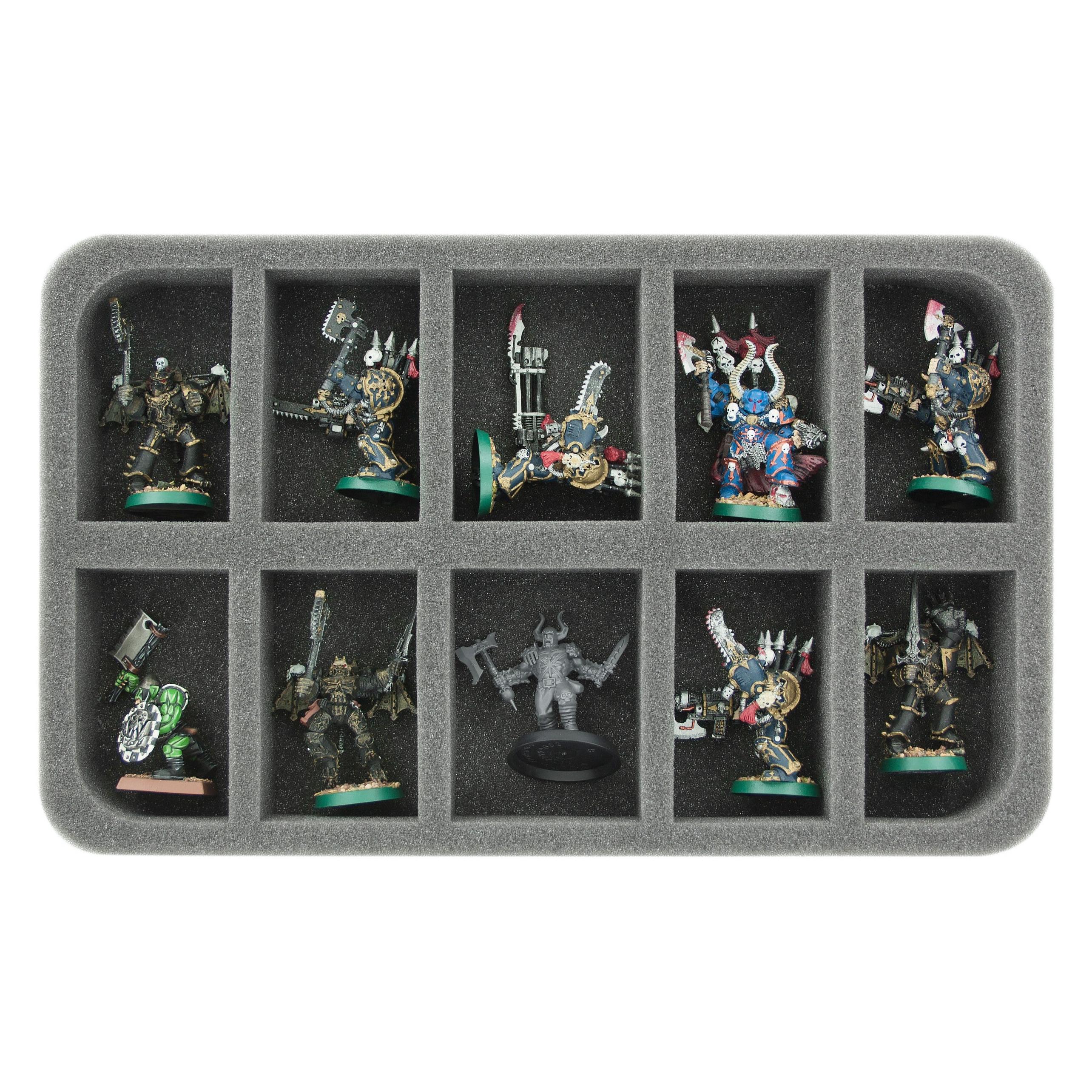 Feldherr HS040WH17 - 40 mm Schaumstoffeinlage mit 10 Fächern für Warhammer (Schaumstoff) (HS040WH17)