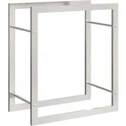 Helloshop26 - Brennholzregal 50 x 28 x 56 cm Edelstahl Silber 02_0043716