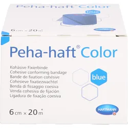 Peha-Haft Color Fixierbinde Latexf.6 cmx20 M Blau 1 ST