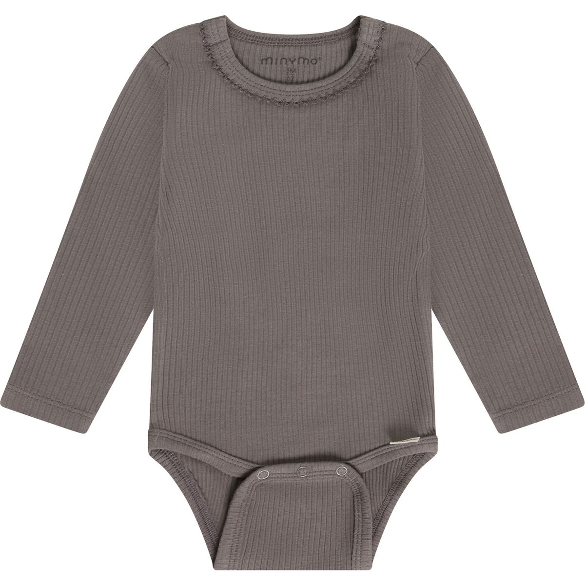 Minymo Body LS Rib plum truffle (2516) 62 114515-2516-62