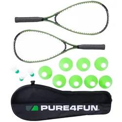 Pure4Fun Speed Badminton-Set black/green