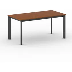 Konferenztisch PRIMO INVITATION 160x80 cm, schwarzes Metallgestell, Kirschbaum