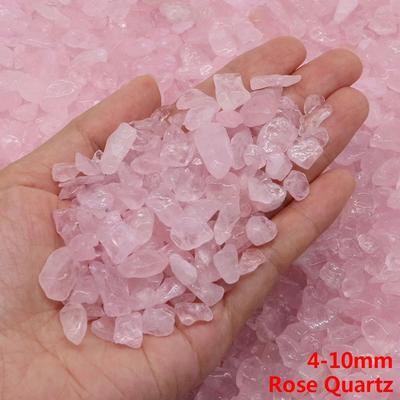 Inspired Living Natural Crystal Chips For Aquarium Gravel, Reiki Decor And DIY Crafting rose Quartz 100g