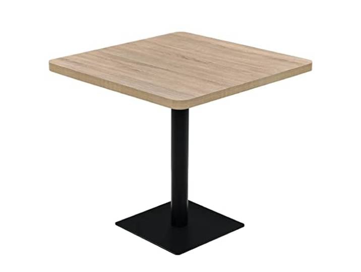 HKLGBVCR Bistrotisch, MDF und Stahl, 80 x 80 x 75 cm, Eiche