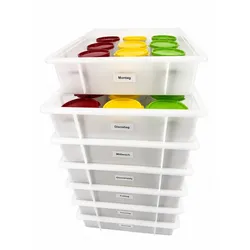Rückstellprobensystem P 12 PVC 12 Proben/Tag, 3 versch. Farben, 7 Tage Rückstellzeit