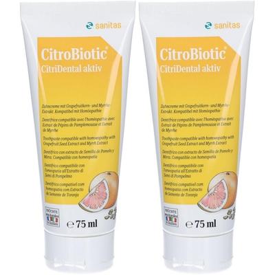 Citrobiotic CitriDental aktiv Zahncreme 2x 2x75 ml