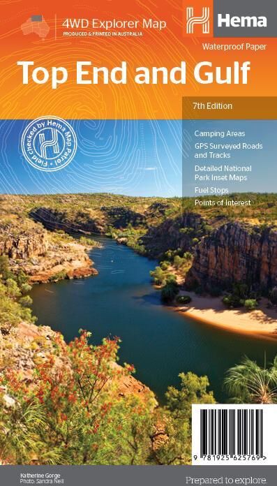 Carte routière - Top End & Gulf (Territoire du Nord, Australie)   Hema Maps