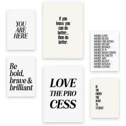 POSTER Set Mit 6 Ermordung Von Zitat In Vielseitiger Stil A3 & A4 Rahmenlos