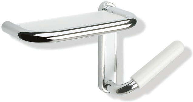 Hewi 802 Étagère à miroir LifeSystem 802.03.W110L98 blanc de sécurité, White Edition, gauche, plastique