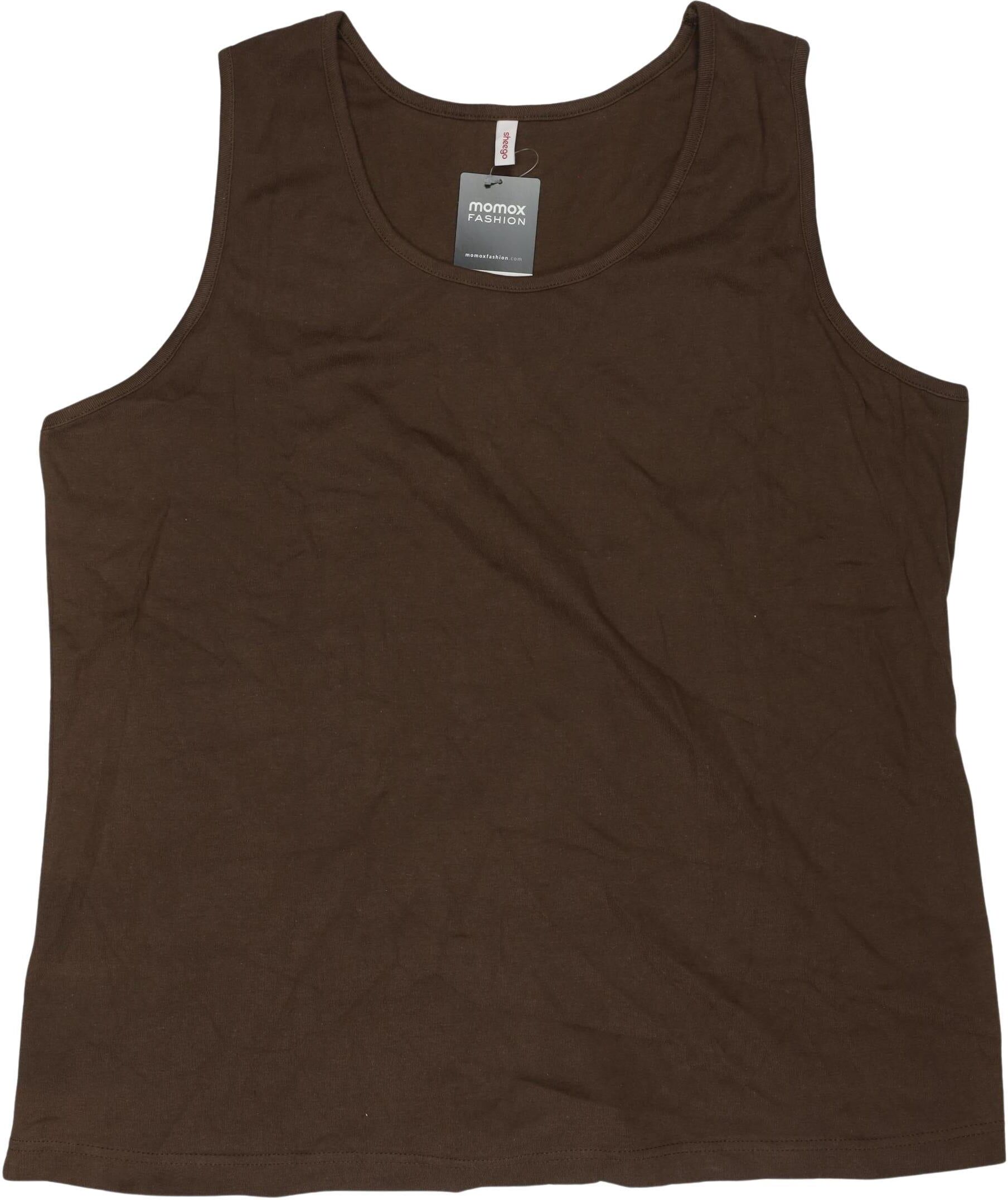 sheego Damen Top, Braun, Gr. EU 50, Baumwolle - Second Hand