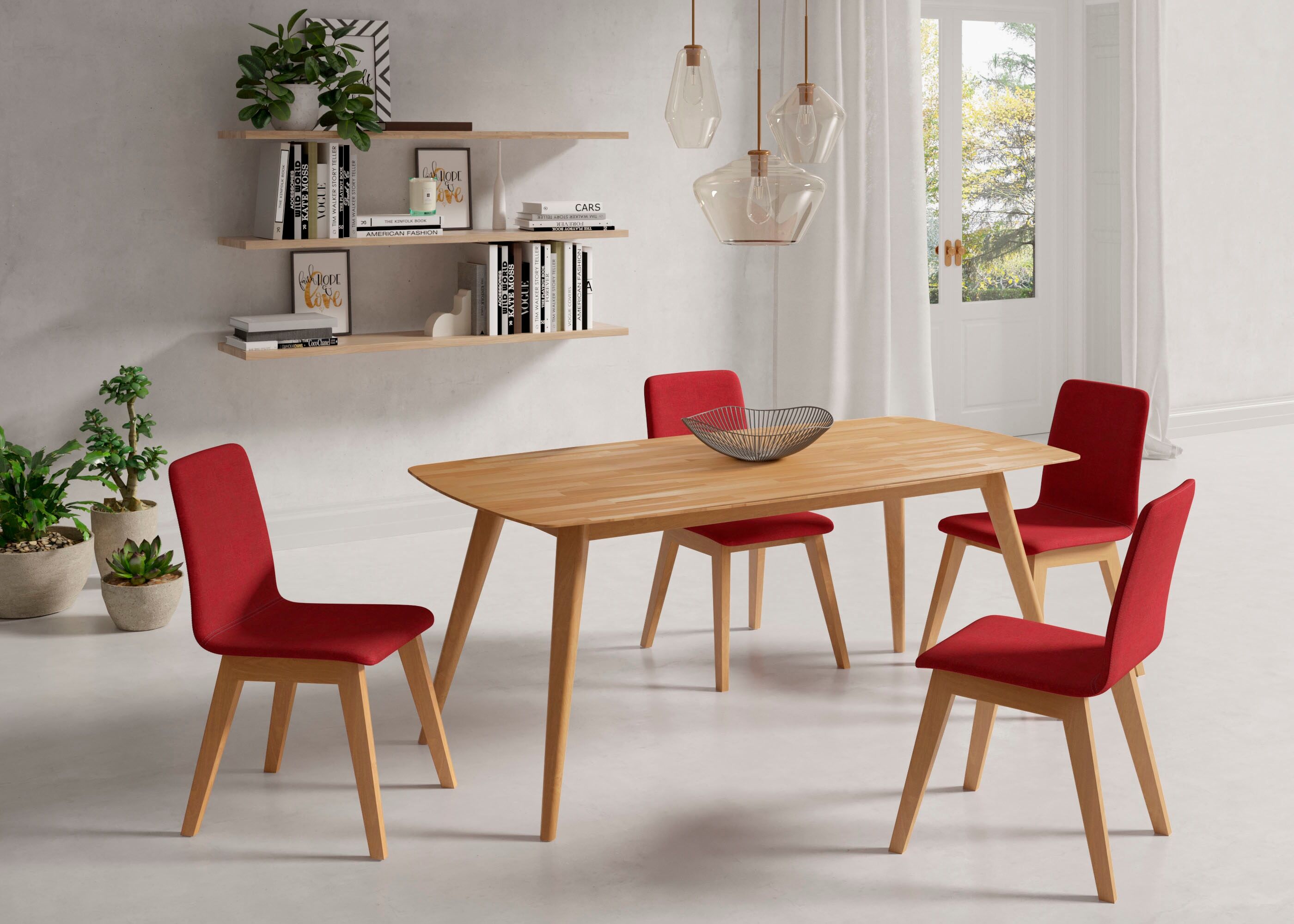 Esstisch HOME AFFAIRE, braun (buche, buche, buche), B:140cm H:75cm T:80cm, Tische, Esstisch, Breite 140 cm und 180 cm buche, buche, buche B/H/T: 140cm x 75cm x 80cm