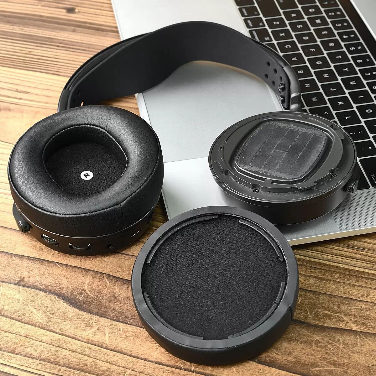INF 2 Coussinets d'oreille de remplacement compatibles avec Audeze Maxwell - Cuir protéiné et mousse à mémoire de forme