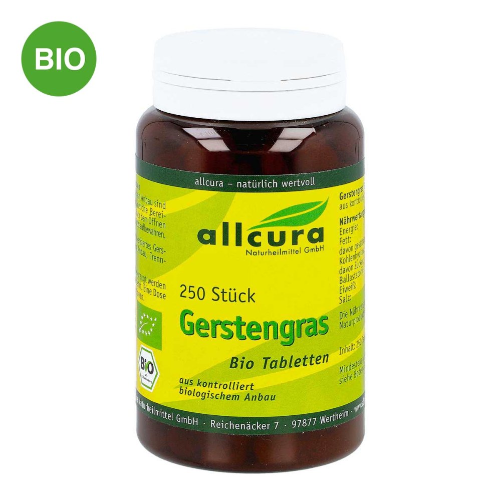 allcura Naturheilmittel GmbH Gerstengras Tabletten Bio 00321508