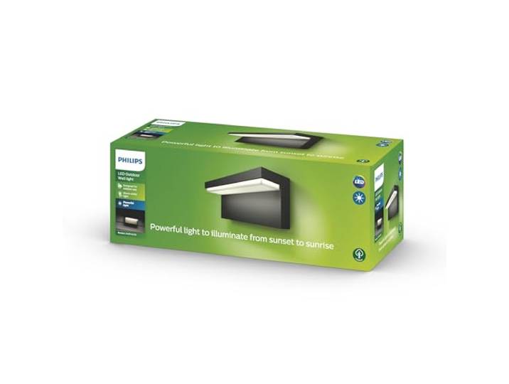 PHILIPS myGarden\, applique murale LED Bustan\, 4\,5 W. Pour éclairage de jardin et de terrasse\, anthracite