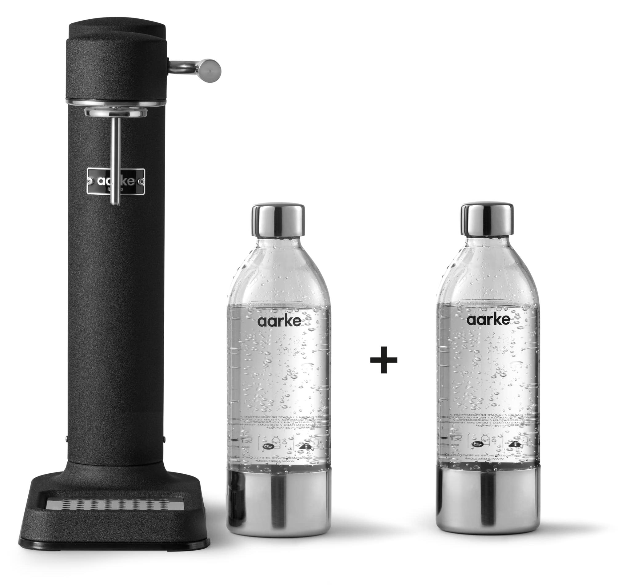 Aarke Carbonator 3, Wassersprudler aus Edelstahl im Mattschwarz Finish