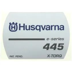 Original Husqvarna Aufkleber Starter 445 e-series für 445 e-series