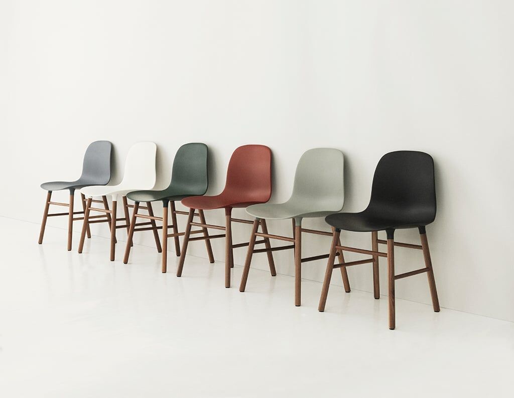 Normann Copenhagen Stuhl (blau, Walnuss, Kunststoff) blau   Walnuss   Kunststoff
