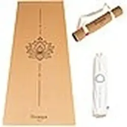 DIVASYA Yogamatte aus Kork und Naturkautschuk, Größe 183 x 66 x 0,4 cm in Braun Braun