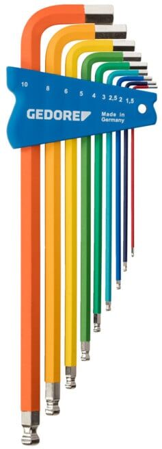 Gedore H 42 CKEL-09 Jeu de tournevis coudés avec code couleur (3297470)