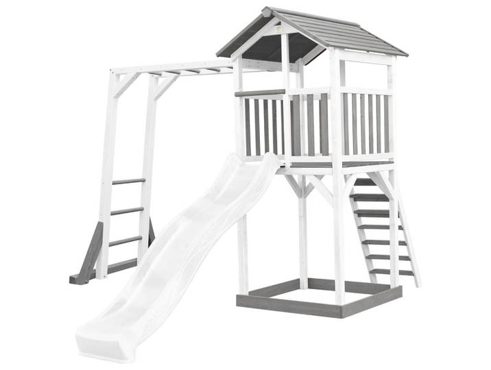 Spielturm, Grau, Weiß, Holz, Hemlocktanne, 29.5x9.5x218 cm, EN 71, CE, FSC 100%, Freizeit & Co, Gartenspielzeug, Spieltürme
