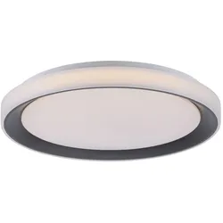 LED Deckenleuchte, rund, schwarz, Smart Home, Farbwechselmodus, dimmbar