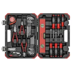 Werkzeugs-Satz 43-teilig, für Hand- und Heimwerker, Kunststoffkoffer, R38003043