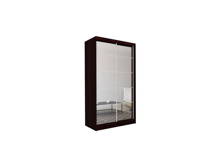 SCHWEBETÜRENSCHRANK FIORELLA 150/216/61 cm 2-türig mit Spiegel Wengefarben