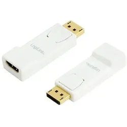 LogiLink CV0057 Kabeladapter DisplayPort HDMI Weiß, Gelb