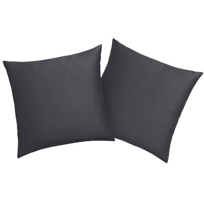 Kissenbezug OTTO HOME "Mila", grau (anthrazit), B:40cm L:40cm, Satin, Obermaterial: 100% Baumwolle, Kissenbezüge, Kissenbezug, Satin Qualität, in Uni Design