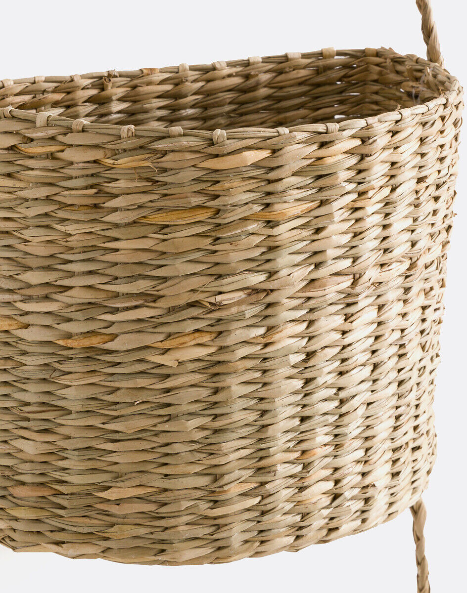 LA REDOUTE INTERIEURS 2 paniers demi-lune muraux suspendus en herbier tressé, CESTA