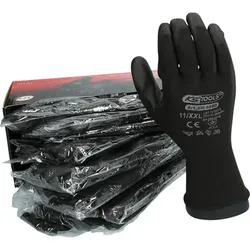 Mikro-Feinstrickhandschuhe-schwarz, Größe 11, 12 Paar - schwarz