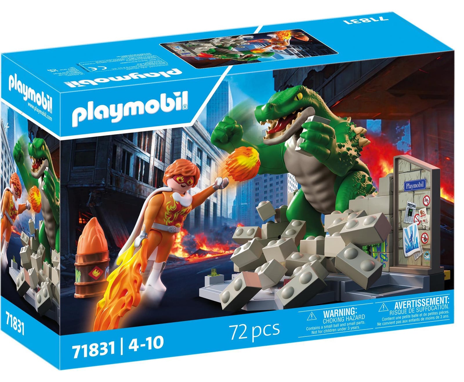 Playmobil 71831 Superheroes vs. the Giant Lizard
