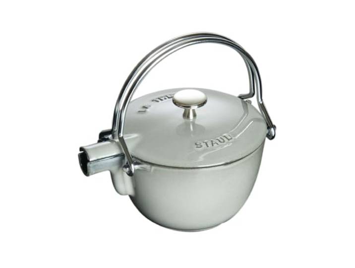 STAUB Teekanne/Wasserkessel, rund, 16,5 cm, 1,1 L, für alle Herdarten, Graphitgrau