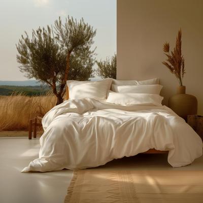 SLEEP AND BEYOND Sleep & Beyond Organic Cotton Sateen Sheet Set Ivory