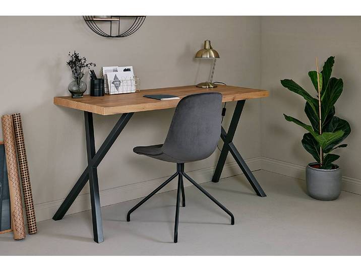 Bureau Lauku 140 x 74 x 60cm Bois/Noir