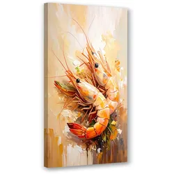 LEINWANDBILD Garnele Meeresfrüchte Sushi 40x80cm