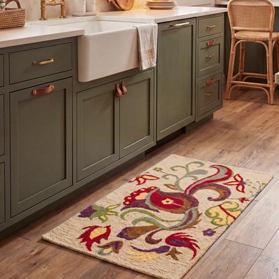 SAFAVIEH Handmade Blossom Rust Wool Rug