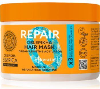 Natura Siberica Oblepikha Siberica Repair máscara regeneradora para cabelo seco a danificado 300 ml. Oblepikha Siberica Repair