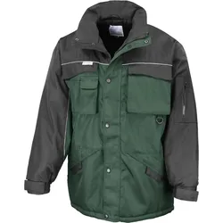 Result WORK-GUARD Unisex Workwear Parka Winter-Jacke R072X bottle green/black L