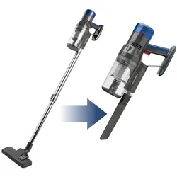 CLEANmaxx Kabelloser Hand- und Bodenstaubsauger mit Zyklontechnologie - anthrazit/blau