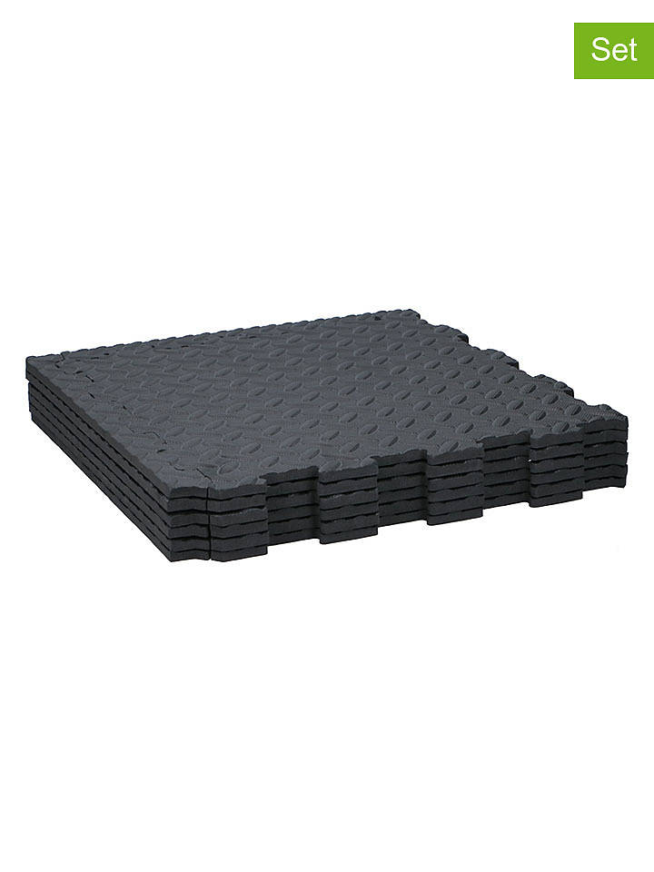 Black & Decker 6er-Set: Bodenschutzmatten in Schwarz - (L)40 x (B)40 cm - onesize
