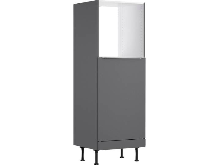 Backofenumbauschrank KOCHSTATION KS-Aken , grau (anthrazit), B:60cm H:176,6cm T:58,4cm, Schränke, Backofenumbauschrank