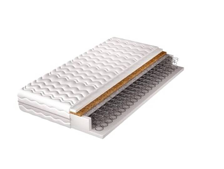 Verona Idee Praia Doppelseitige Matratze/Mittelharte H3 / Hard H5 / Federschaum/Bonell-Matratze / 100x200cm / 18 cm Hoch/Hypoallergen/Kokosplatte