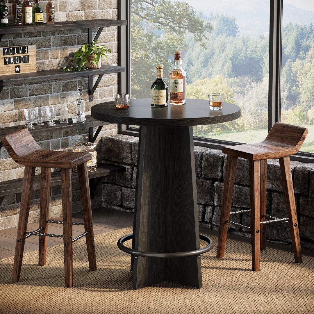 Blue Elephant 4 - Person Counter Height Dining Set Black 4