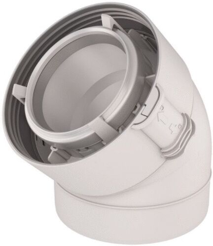 Coude 45° Rolux condensation 80/125 PPTL/PVC UBBINK 229500