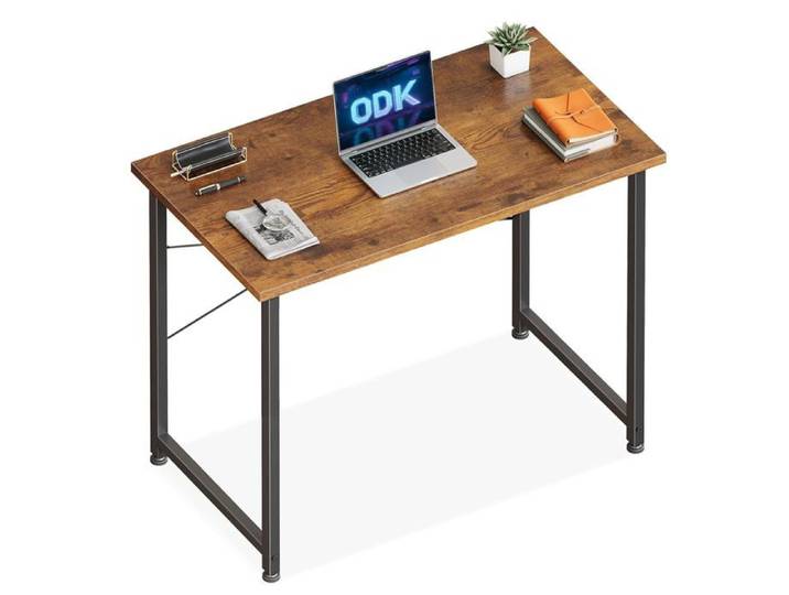Bureau d'Ordinateur Compact 80x40cm Marron - Bureau Moderne pour Petit Espace Travail et Étude