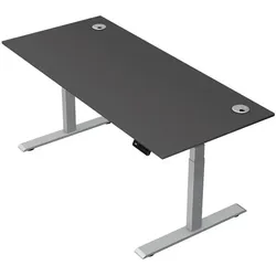 Kerkmann Steh-Sitztisch »Move 2 Plus« 180 x 80 cm - Gestell silberfarben grau, 180x127x80 cm