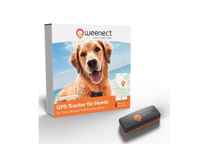 GPS-Tracker Weenect XS für Hunde Schwarz , schwarz, B:6,05cm H:2,45cm T:1,5cm, GPS-Geräte, GPS-Tracker