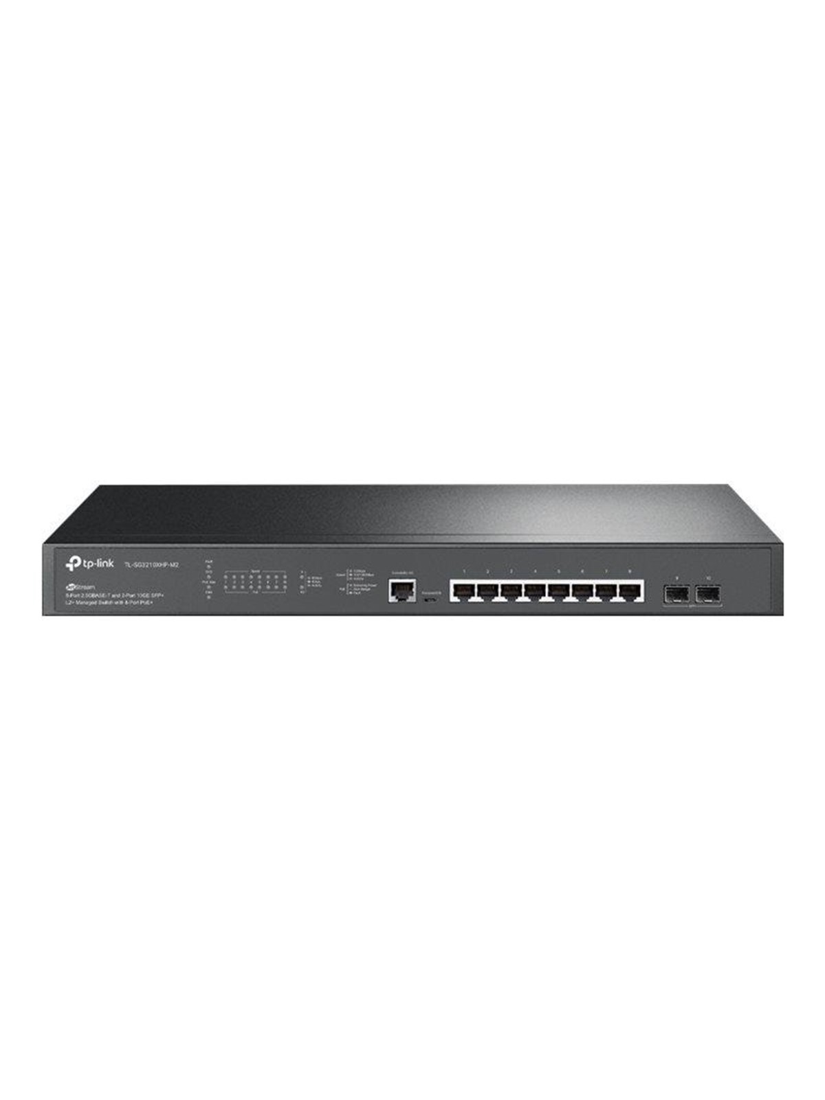 TP-Link TL-SG3210XHP-M2 JetStream 8-Port 2.5GBASE-T and 2-Port 10GE SFP+ L2+ Managed Switch with 8-Port PoE+